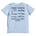 Catch You Later Short-Sleeve Tee: Cool Blue / XXS (2/3) / Pocket Cardin McCoy