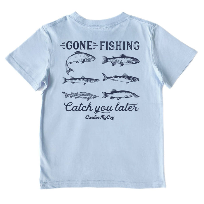 Catch You Later Short-Sleeve Tee: Cool Blue / XXS (2/3) / Pocket Cardin McCoy