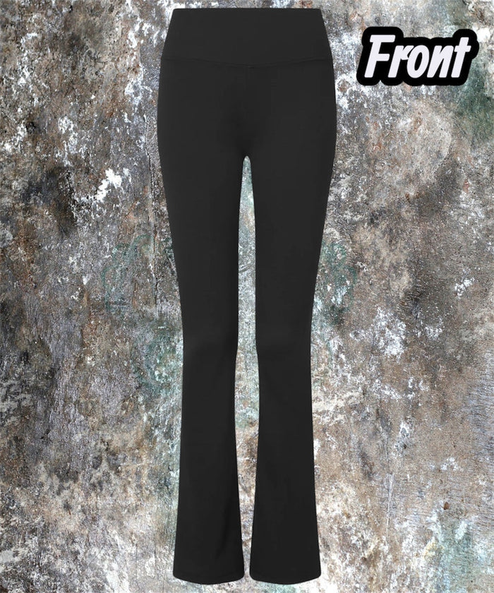 CCGB~Bad Intentions🖤 Black recycled flare leggings Claxton Creations GB