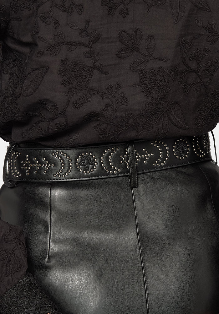 Celba Embroidered Rivet Belt