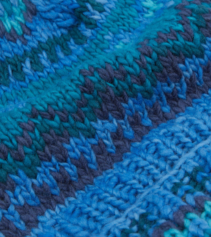 Chamula Blue Fairisle Merino Knit Cap