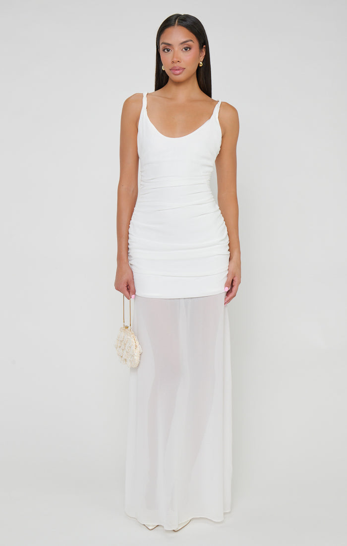 Chantelle Maxi Dress ~ Wedding Cake Chiffon