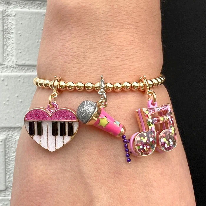 Charm It! - Gold Glitter Music Note Charm