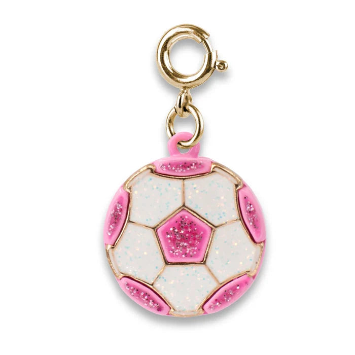 Charm It! - Gold Glitter Soccer Ball Charm