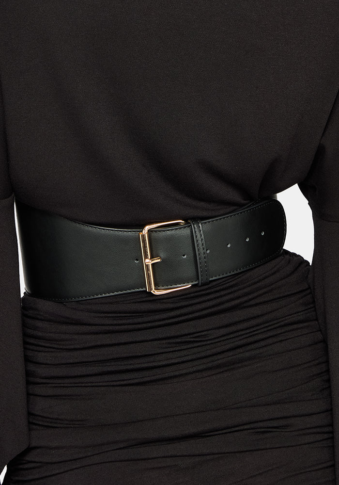 Chasm Oval Detail Waist Belt - Gold