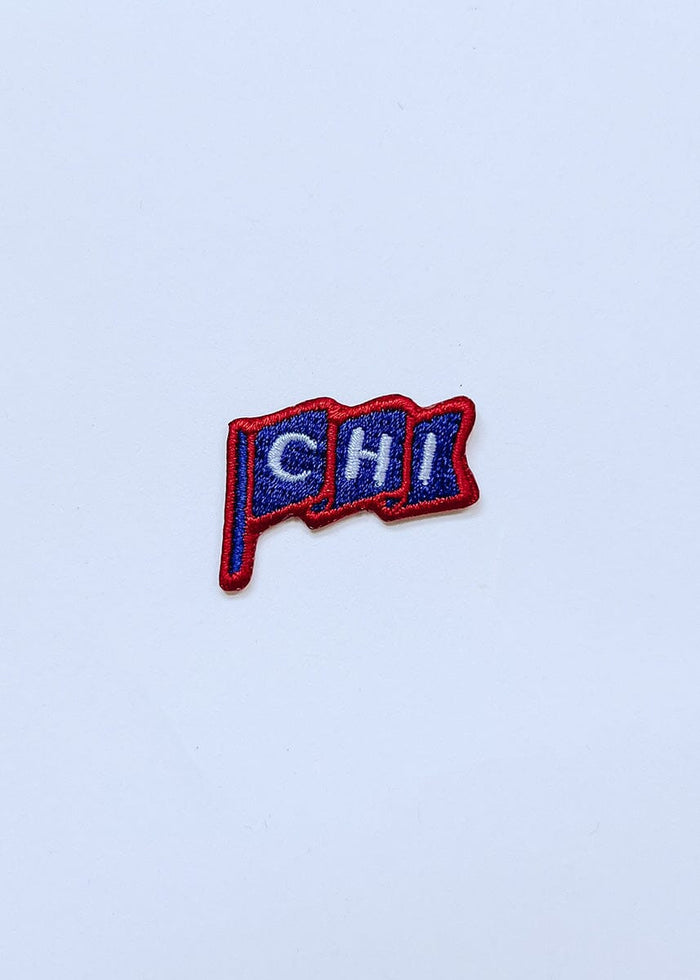 Chi Pennant Patch - Blue & Red