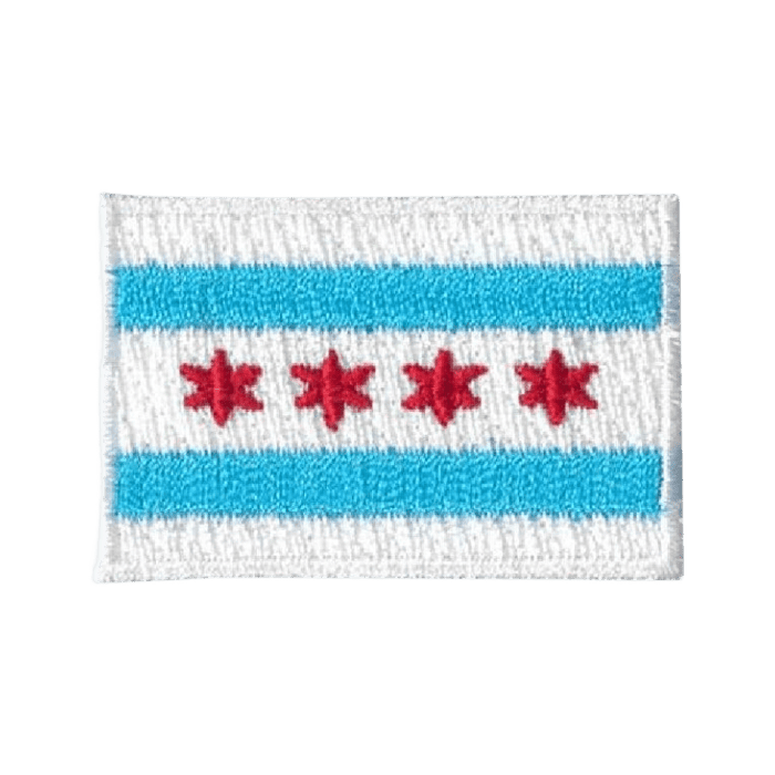 Chicago Flag Patch - Light Blue & Red