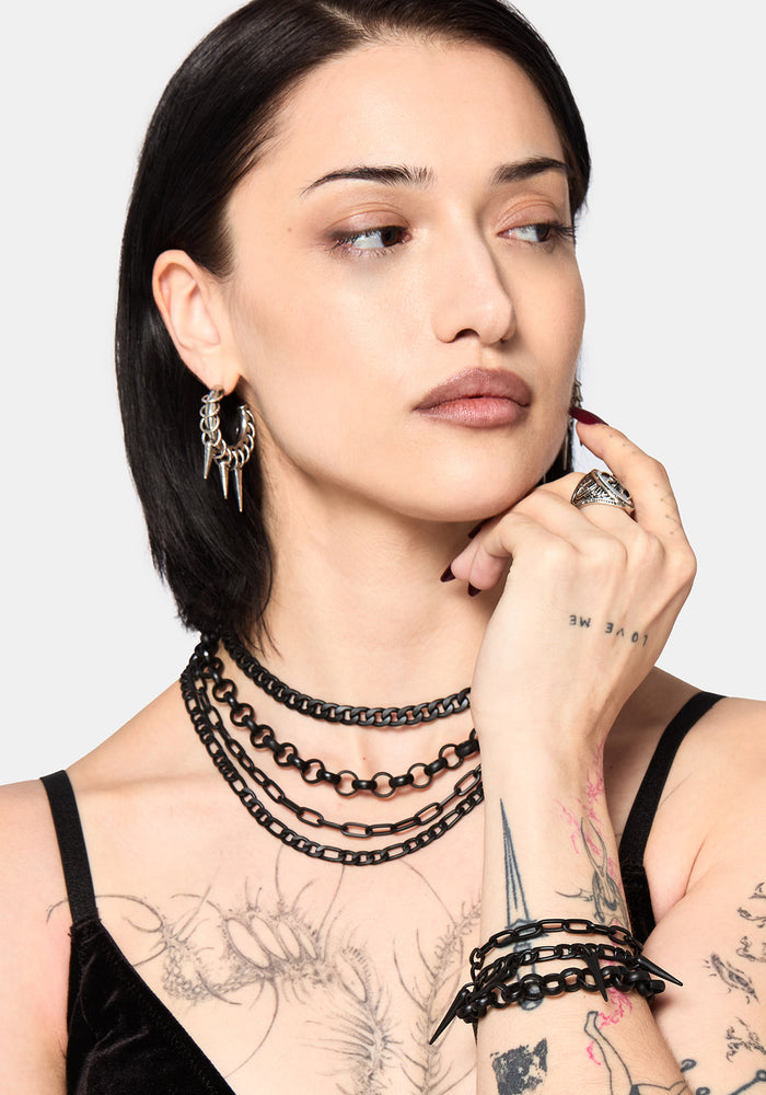 Chorx Layered Jet Chain Bracelet
