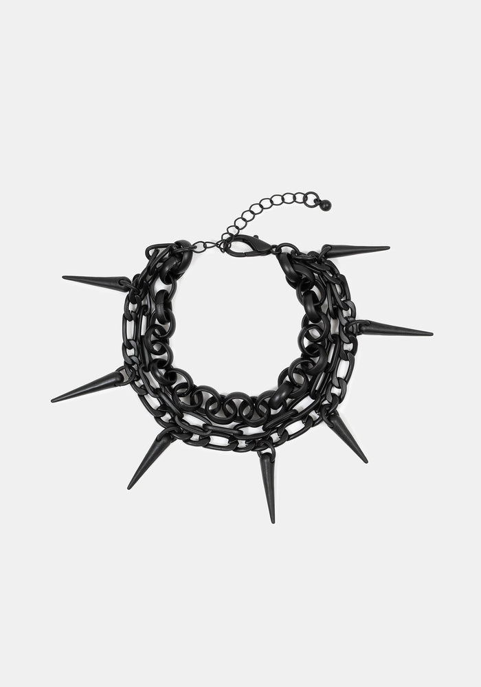 Chorx Layered Jet Chain Bracelet