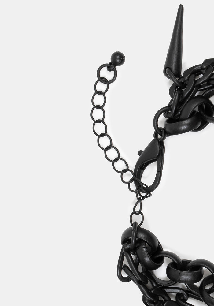 Chorx Layered Jet Chain Bracelet