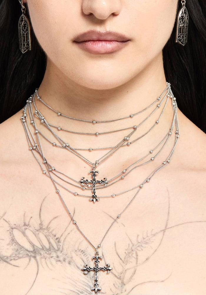 Chryx Layered Cross Necklace