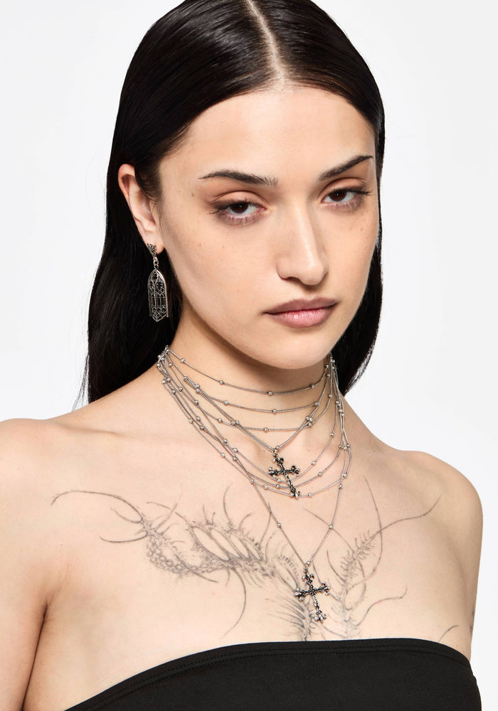Chryx Layered Cross Necklace