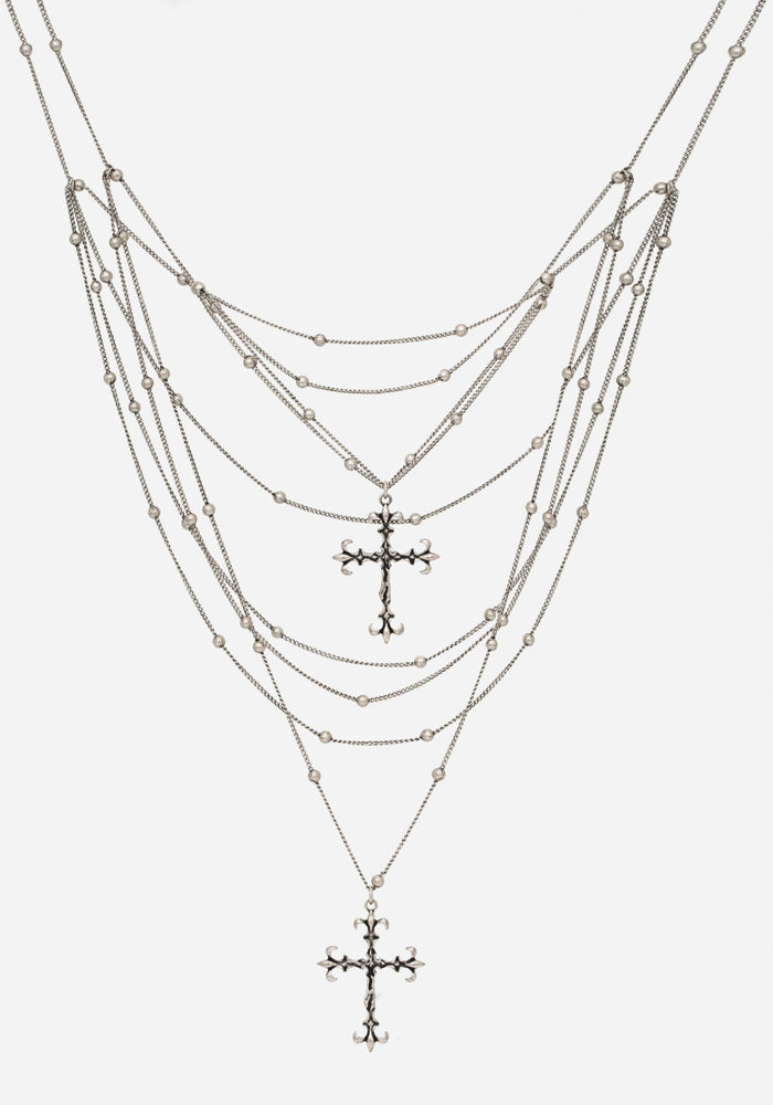 Chryx Layered Cross Necklace