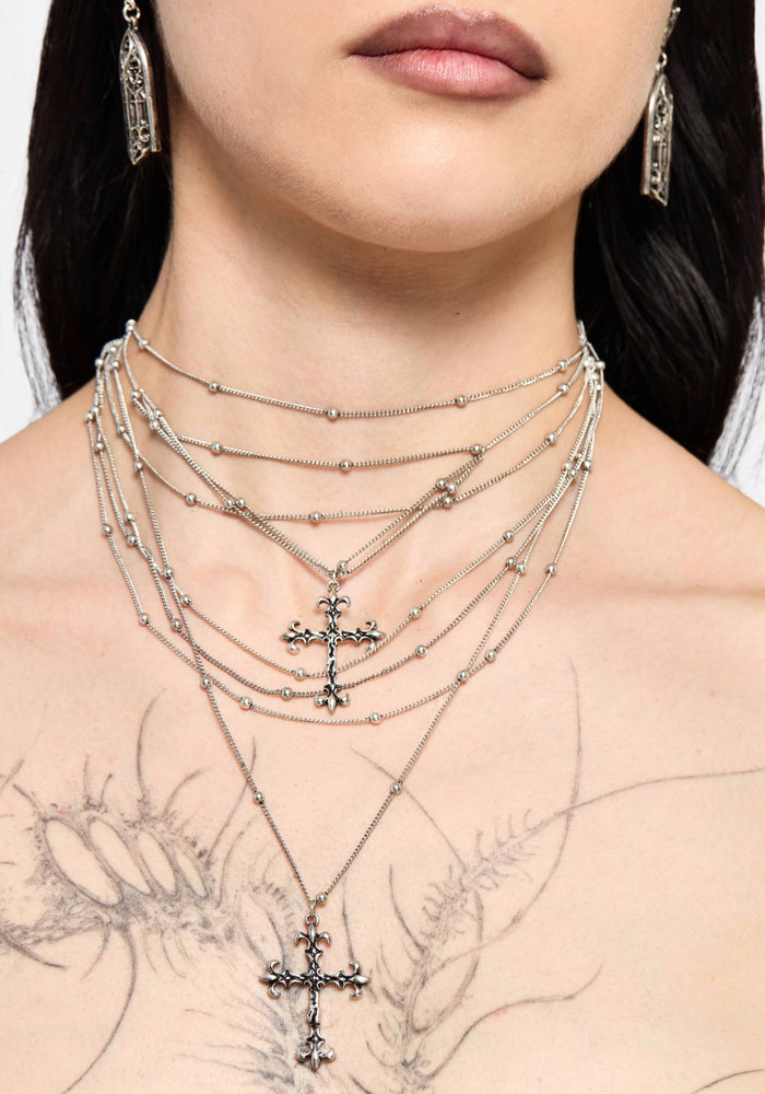 Chryx Layered Cross Necklace