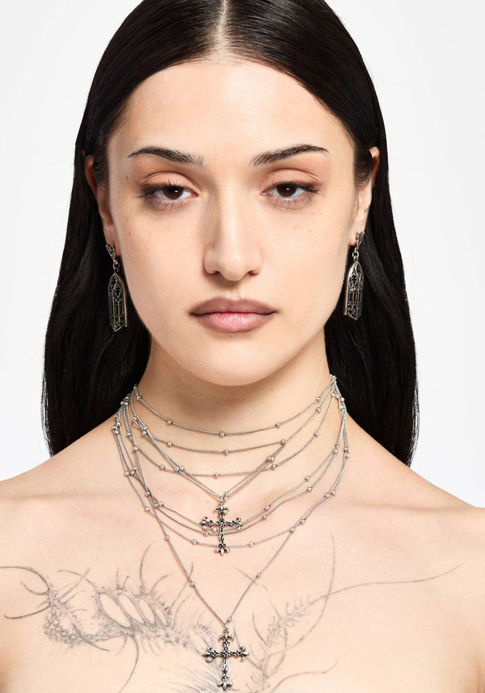 Chryx Layered Cross Necklace