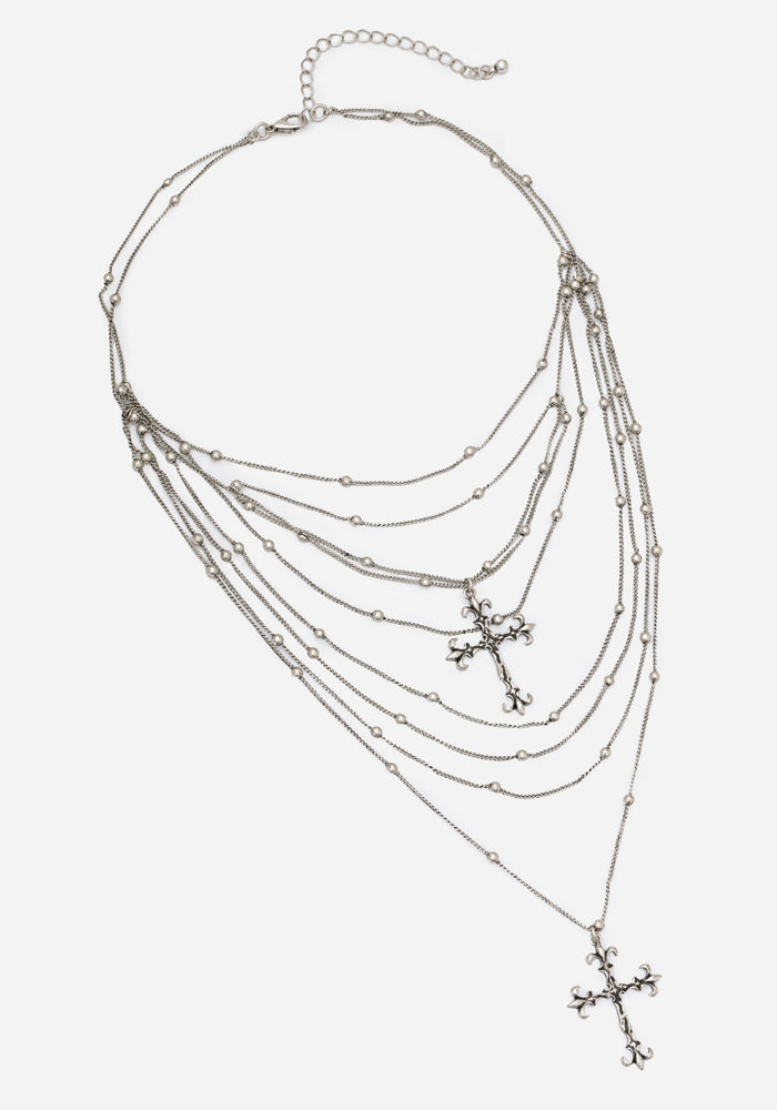 Chryx Layered Cross Necklace