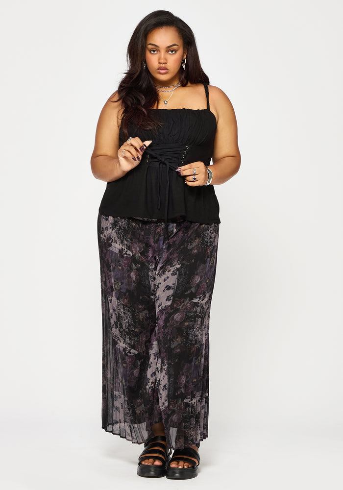 Cirissa Corset Lace Up Detail Cami