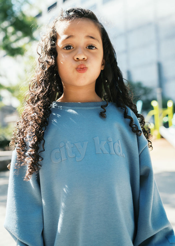 City Kid Oversized Sweatshirt - Storm