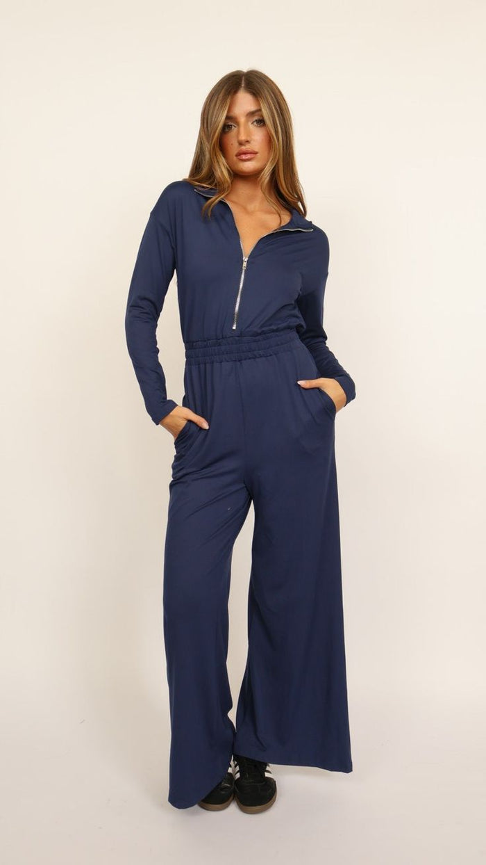 Claire Zipper Jumpsuit