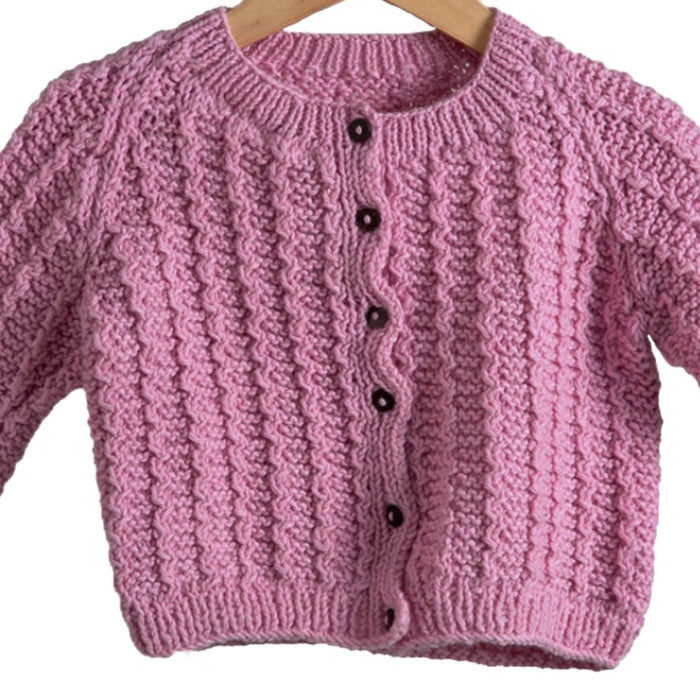Classic Rose Cardigan for baby Girls | 100% Organic Wool