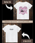 ClaxtoncreationsGB- No You hang up heart white Tee Claxton Creations GB