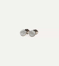 Codis Maya Rhodium Mother of Pearl Bow Cufflinks