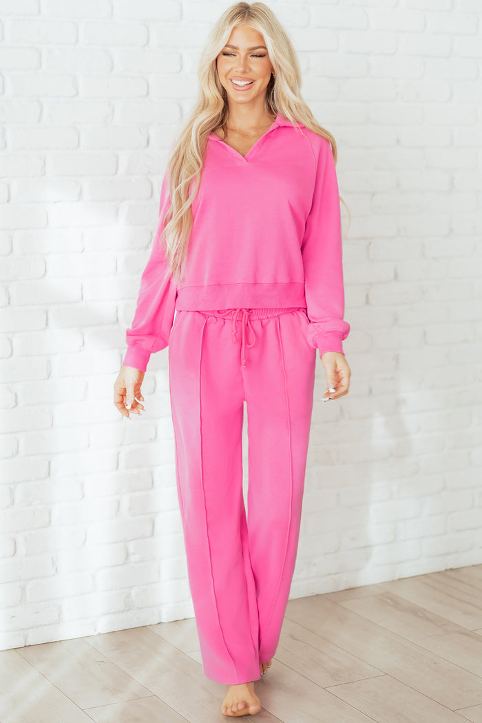 Collared Pullover & Pants Set