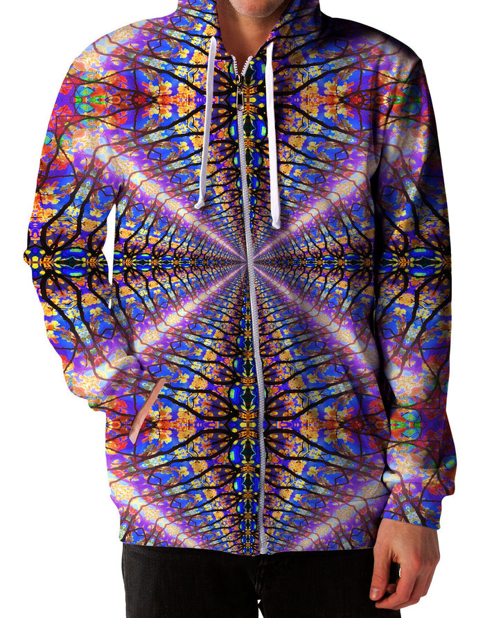Color Tunnel Unisex Zip-Up Hoodie Lucid Eye Studios Epic Hoodie