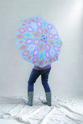 Compact Umbrella Argyle Bloom Evergreen Garden Flag