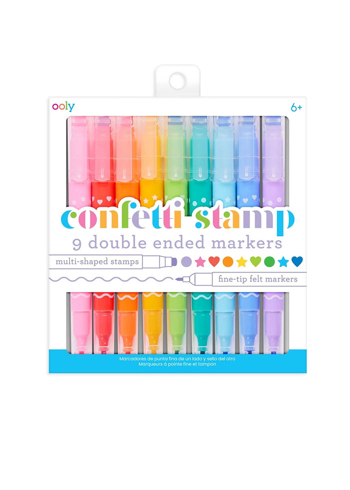 Confetti Stamp Double-Ended Markers