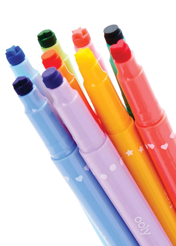 Confetti Stamp Double-Ended Markers