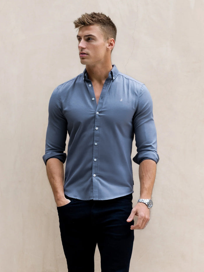 Conrad Long Sleeve Shirt - Steel Blue