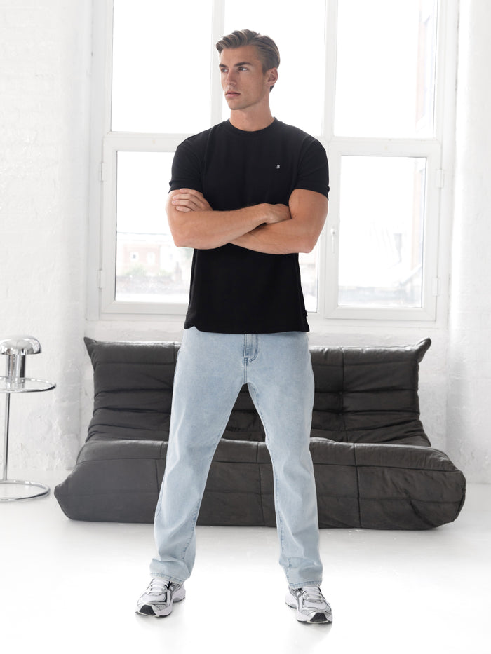 Conrad Relaxed Anchor T-Shirt - Black