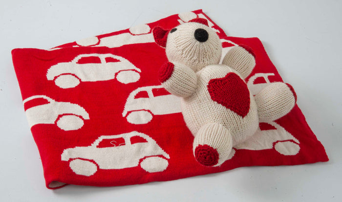 Cool Cars Knitted AC Blanket/Quilt for Baby | 100% Organic Cotton