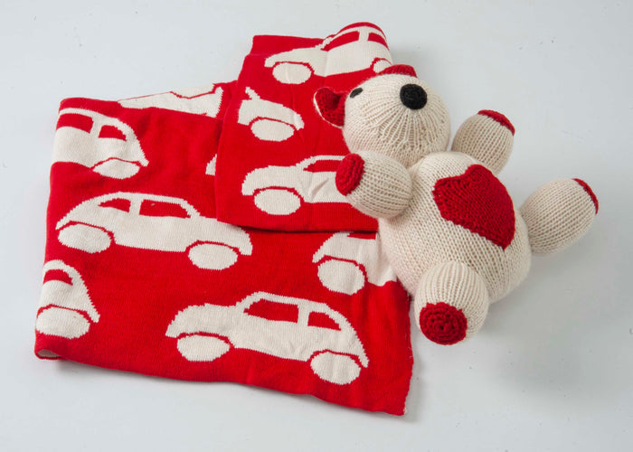 Cool Cars Knitted AC Blanket/Quilt for Baby | 100% Organic Cotton