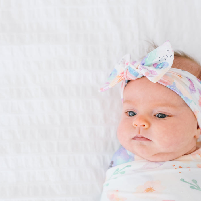 Copper Pearl Knit Headband Bow | Bloom