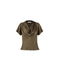 COTERIE COWL NECK TOP KHAKI