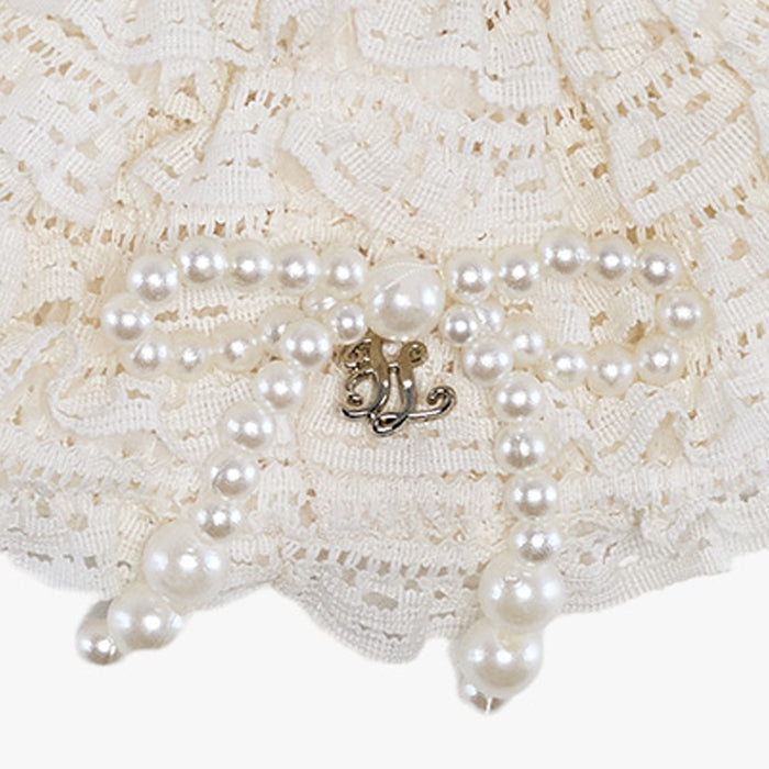 Crochet Lace Scrunchie (Cream)