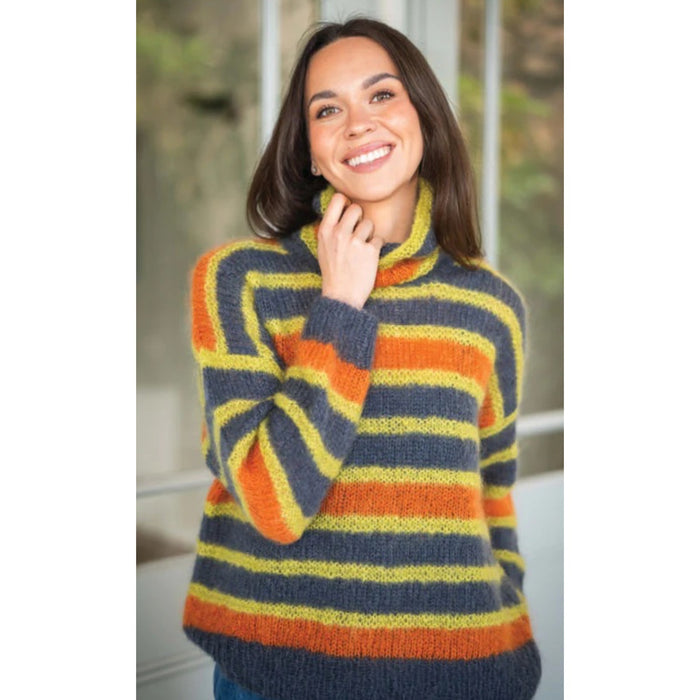 Crucci - Nimbus Ridged High Neck Sweater Knitting Pattern