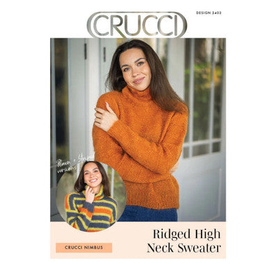 Crucci - Nimbus Ridged High Neck Sweater Knitting Pattern
