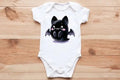 Cute Baby bat🦇 baby vest🖤🦔 Claxton Creations GB