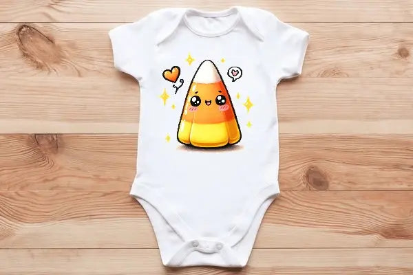 Cute Candy corn🎃 baby vest🖤🦔 Claxton Creations GB
