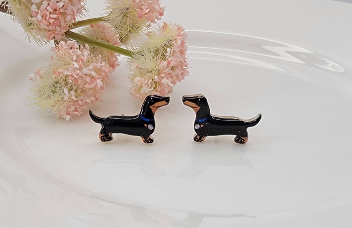 Dachshund Post Earrings
