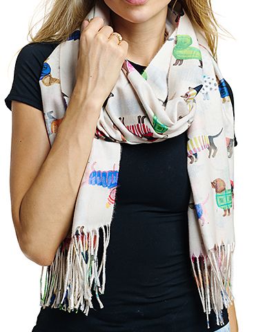 Dachshund Print Scarf