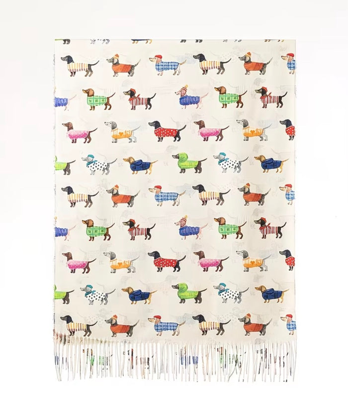 Dachshund Print Scarf