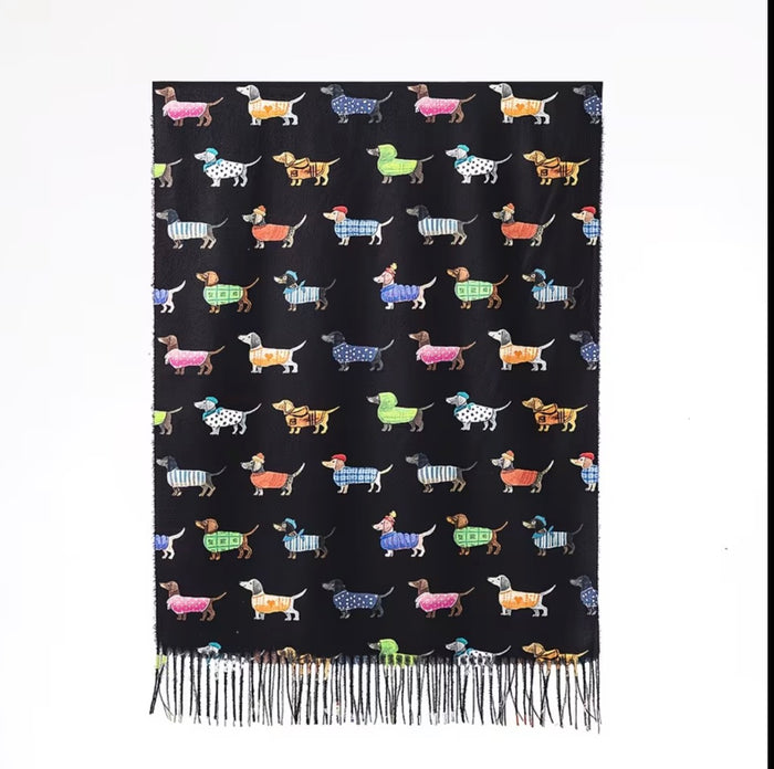 Dachshund Print Scarf