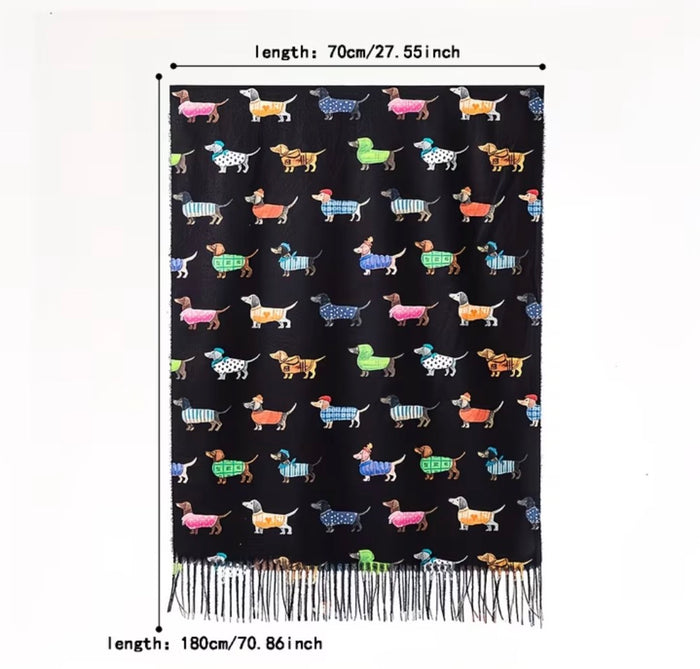 Dachshund Print Scarf