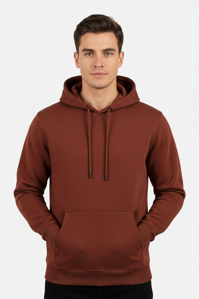 Dark Red Hoodie – front