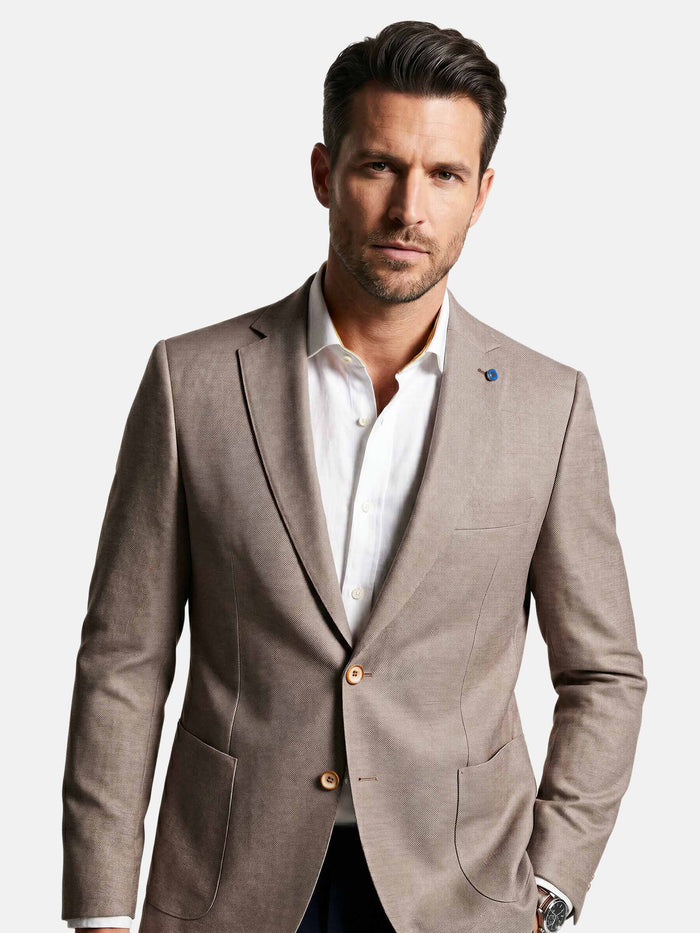 De Vertex Donkerbeige Blazer