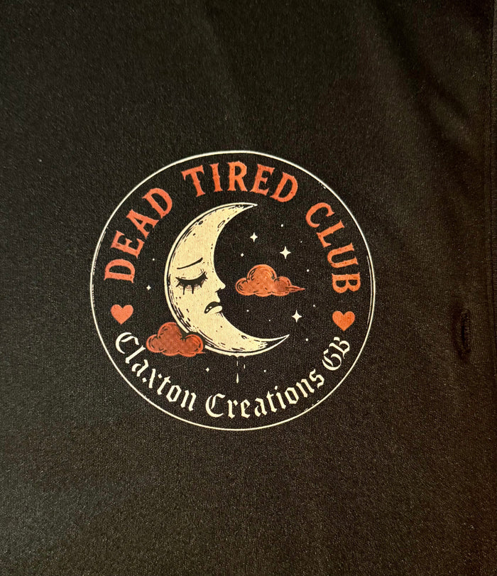 Dead Tired Club Soft Black Women’s PJs Set🌙 Claxton Creations GB